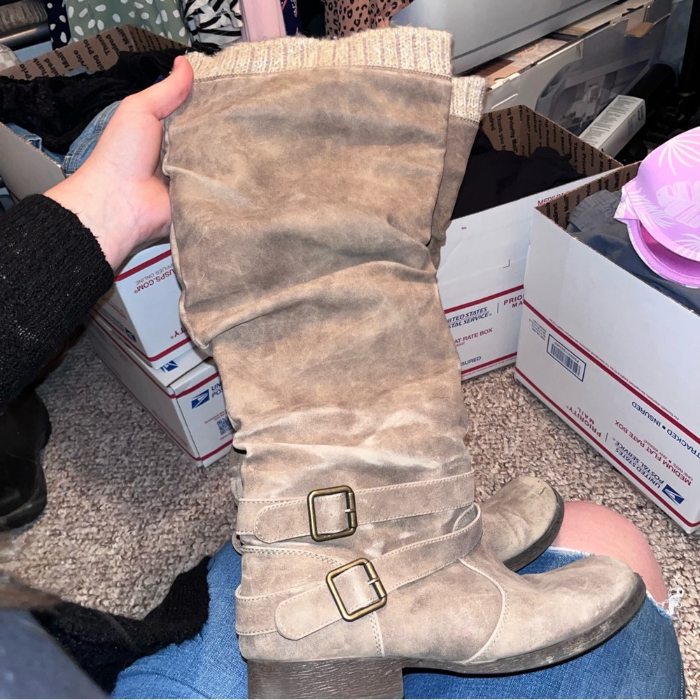 7.5 high calf boots